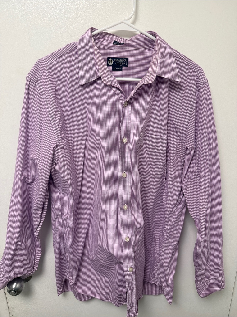 J. Crew Lilac Micro-Check Dress Shirt
